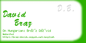 david braz business card